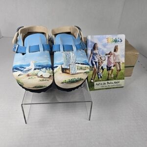 Birkenstock Birki's Unisex Kids Kay Birko Flor Seagull Slingback Clog Sz EU27 C9